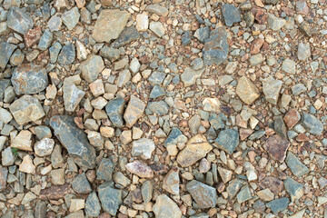 The texture or background of mix gravel and rock.
