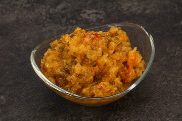 Relish sauce with cucumbers and mustard