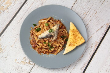 Freshly cooked Italian food pasta