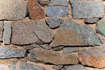 Detail of the stone block wall