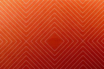 Gradient orange red background with geometric square designs on angle