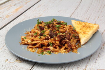 Freshly cooked Italian food pasta