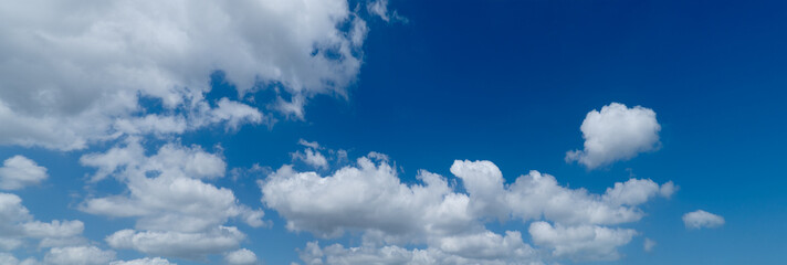 Naklejka na ściany i meble blue sky with white clouds panoramic 