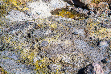 Sulfur Volcanic Rocks in Landmannalaugar, Fjallabak Nature Reserve, Iceland, Europe