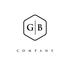 initial GB logo design vector