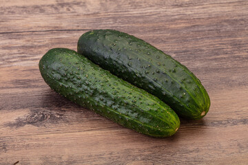 Ripe organic natural green cucumber