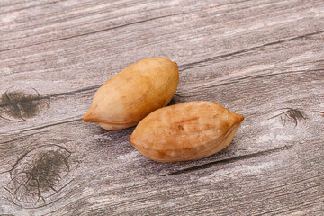 Tasty pecan nut heap isolated