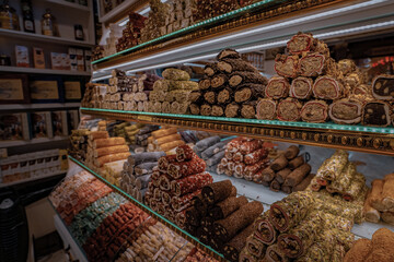 turkish sweets in the market