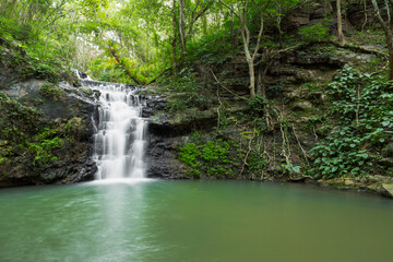 Ton Rak Sai Waterfall is in Namtok Sam Lan National Park ,Saraburi Thailand	