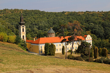 Novo Chopovo (Hopovo) Monastery in Fruska Gora mountain in the northern Serbia, in the province...