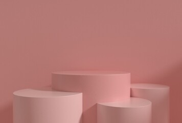 Abstract minimal scene, design for cosmetic or product display podium 3d render.