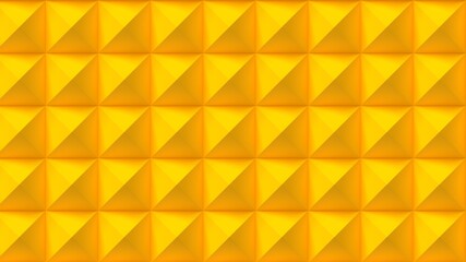3d render background wallpaper pattern repeating yellow pyramids lighting light geometric