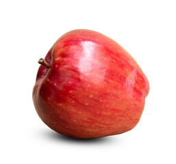 Fresh red apple isolated on white background