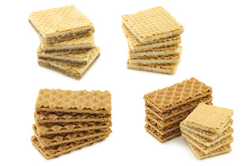 Freshly baked cookies on a white background