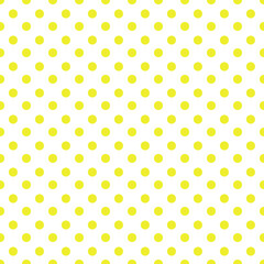 yellow polka dots seamless repeat pattern