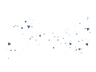 Triangle Explosion Confetti. Flying Shattering Particles. Triangles