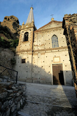 Fototapeta na wymiar Church of Saints Peter and Paul, Pentedattilo, District of Reggio Calabria, Calabria, Italy, Europe