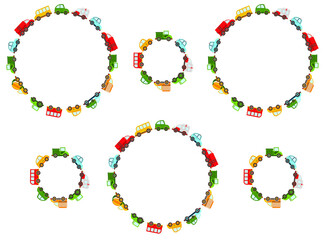 colored cars. children's vector background 