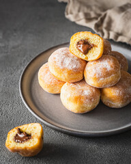 cookies on a plate.  berliner. profiteroles