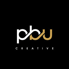 PBU Letter Initial Logo Design Template Vector Illustration