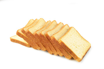 Toast bread isolated on the white background