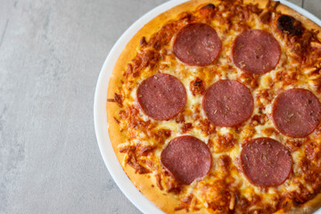 Fast Food Italian Pepperoni Pizza