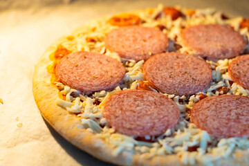 Fast Food Italian Pepperoni Pizza