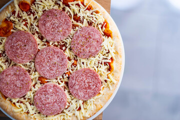 Fast Food Italian Pepperoni Pizza