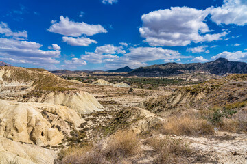 The Badlands of Abanilla and Mahoya near Murcia in Spain