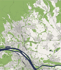 map of the city of Wiesbaden, Germany