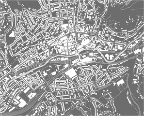 Obraz premium map of the city of Wuppertal, Germany