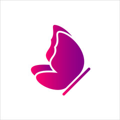 beautiful butterfly logo in purple color