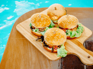 Delicious fresh homemade burger.