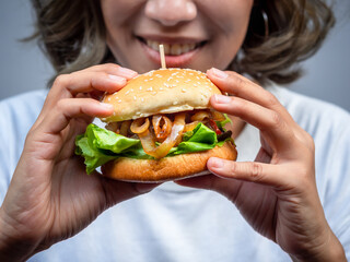 Delicious fresh homemade burger.