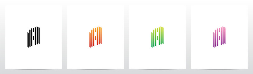 Partition Formed Letter Logo Design A