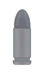 Isolated gun bullet. vector illustration