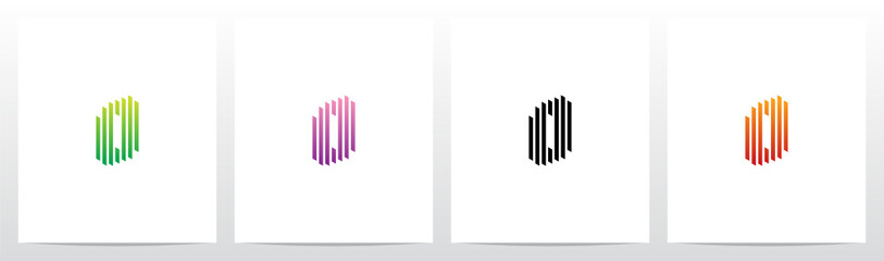 Partition Formed Letter Logo Design O