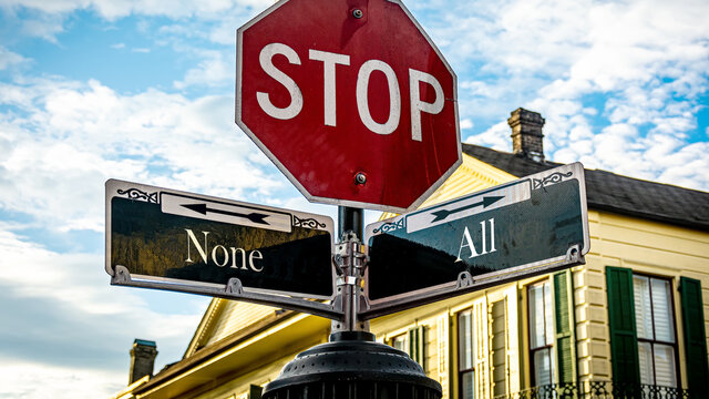 Street Sign to All versus None