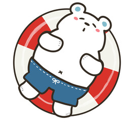 浮き輪とシロクマ