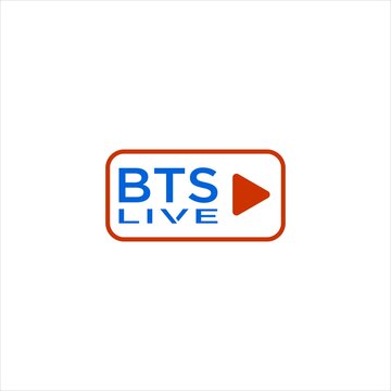 Pop music band BTS live logo design vector image