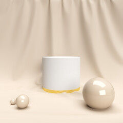 3D pedestal podium. 3D render. three-demension