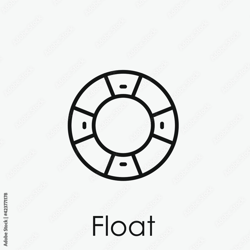 Poster float vector icon. editable stroke. linear style sign for use on web design and mobile apps, logo. s