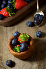 Strawberries and blueberries