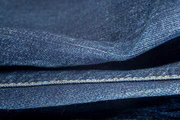 Denim texture or denim jeans background close up. Jeans background.