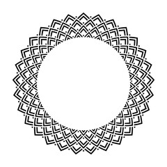 Circle design element for decorative round frame.