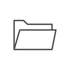 Document icon isolated on white background. Folder symbol modern, simple, vector, icon for website design, mobile app, ui. Vector Illustration