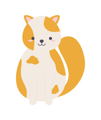 smiling cat standing