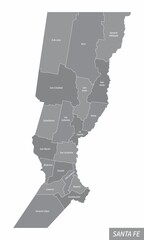 Fototapeta premium Santa Fe Province administrative map