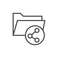 Document icon isolated on white background. Folder symbol modern, simple, vector, icon for website design, mobile app, ui. Vector Illustration