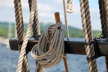 rope on a ship deck
